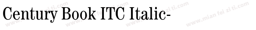 Century Book ITC Italic字体转换